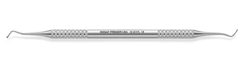 Premier Dental 1003422 Double End #12-C17 Excavator With Octagonal Handle Premier Dental 1003422 Double End #12-C17 Excavator With Octagonal Handle